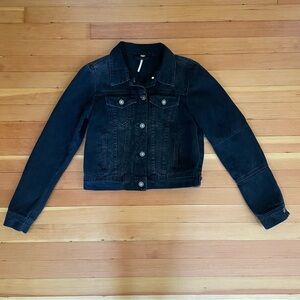 Free People Cropped Denim Jacket